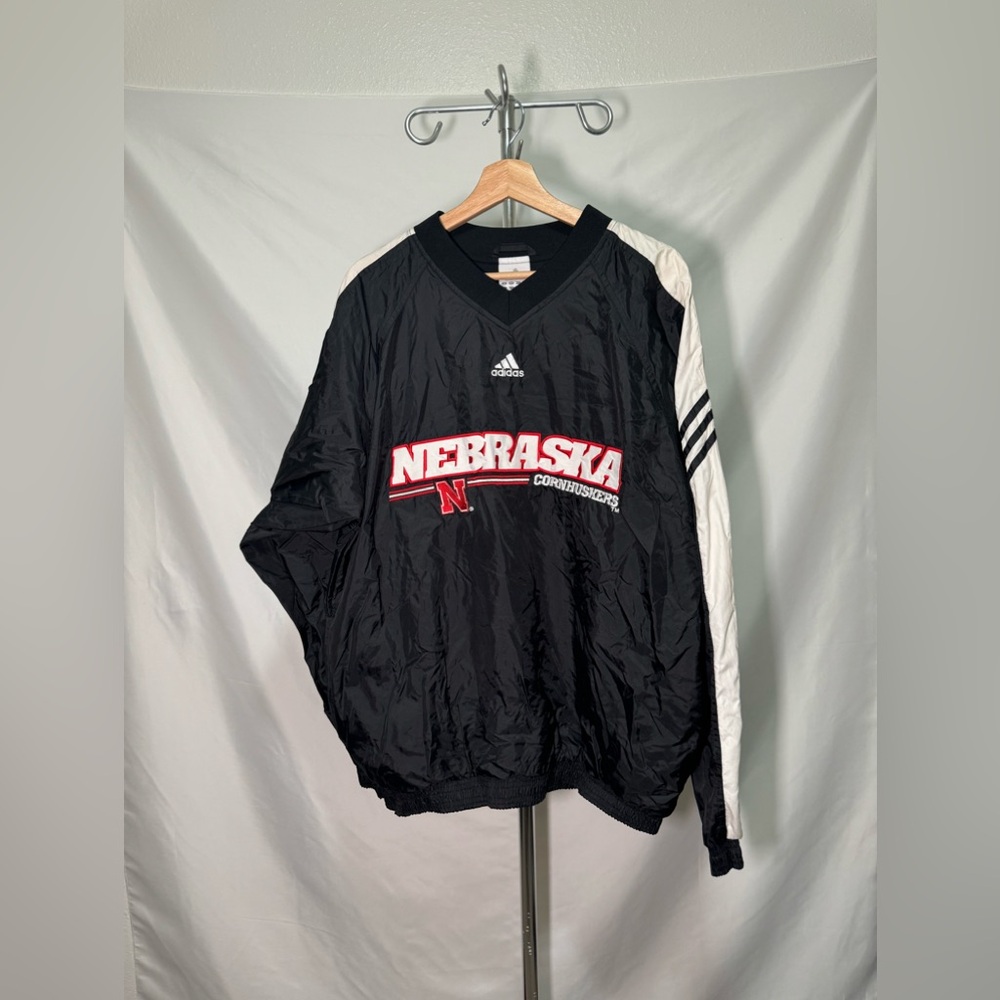 Vintage Adidas Nebraska Cornhuskers Windbreaker Crewneck